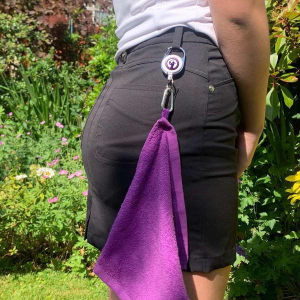 Lady Golfer Retractable Towel - Image 5