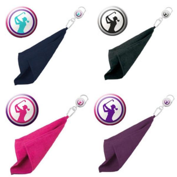 Lady Golfer Retractable Towel