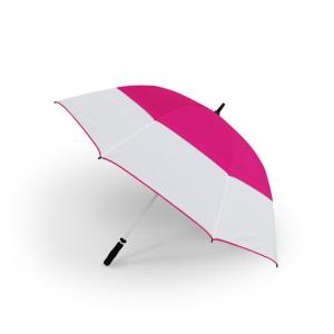 Plain Nimbus Contrast Twin Canopy Umbrella White/Cerise