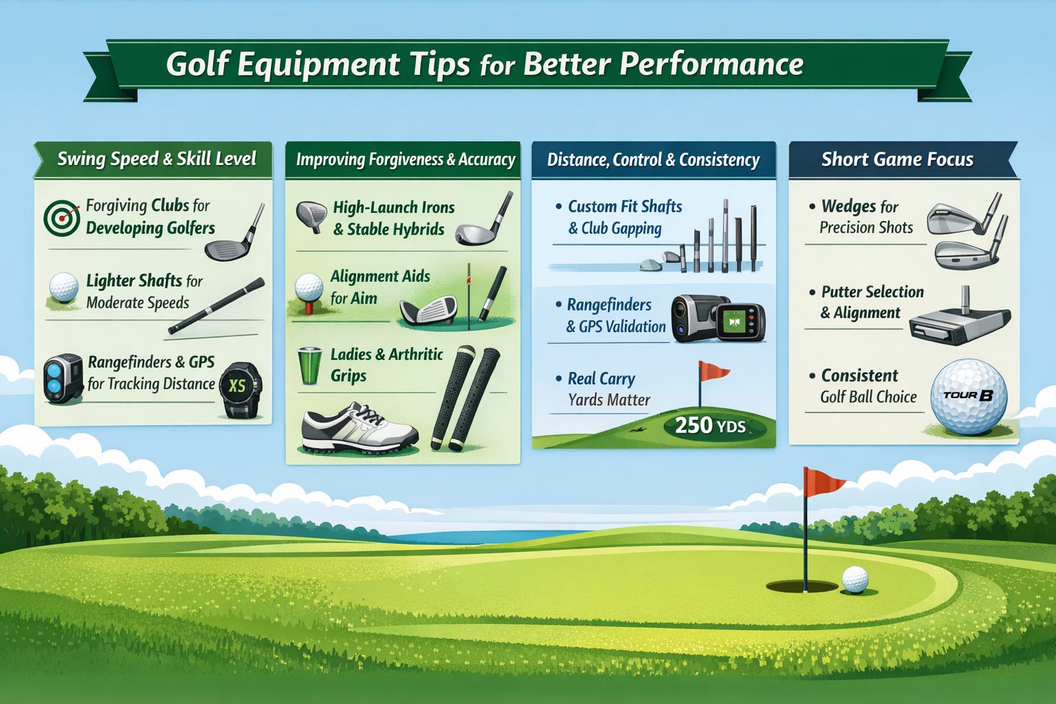 How do swing speed and skill level shape ladies golf equipment choice?