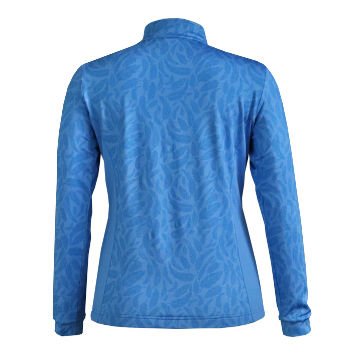 Island Green IGLTL2401 - Ladies All Over 'Feather' Print Zip Through Top Layer - Image 3