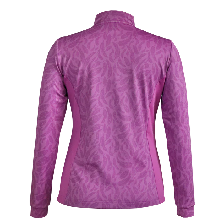 Island Green IGLTL2401 - Ladies All Over 'Feather' Print Zip Through Top Layer - Image 4