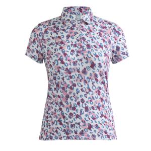 Island Green IGLTS2411 - Ladies All Over 'Leopard' Print Polo Shirt