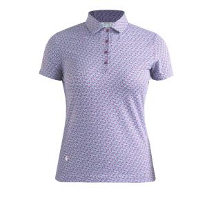 Island Green IGLTS2416 - Ladies All Over Geo Print Polo Shirt