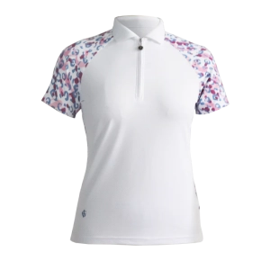 Island Green IGLTS2417 – Ladies Leopard Print Back & Sleeves Polo Shirt