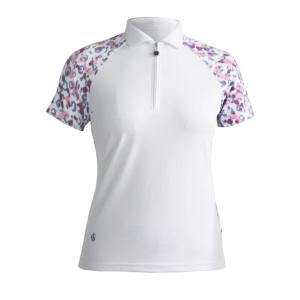 Island Green IGLTS2417 - Ladies Leopard Print Back & Sleeves Polo Shirt