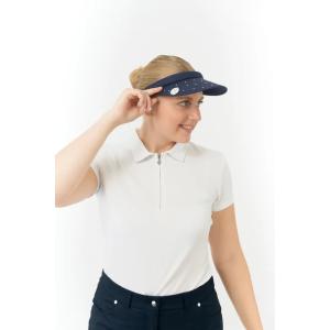 Surprizeshop Crystal Clip Ladies Golf Visor with Ball Marker - Navy