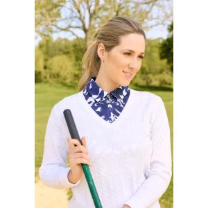 Suzie Summerweight Ladies Golf Jumper - White