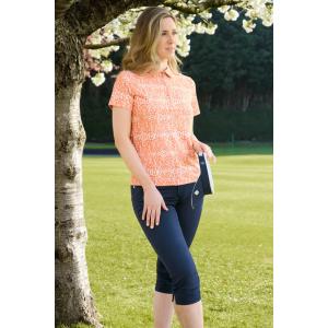 Pure Golf Amity Short Sleeve Polo Shirt - Cantaloupe Crescent