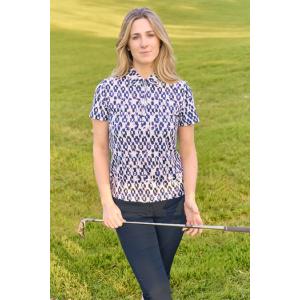Pure Golf Amity Short Sleeve Polo Shirt - Sands of Time