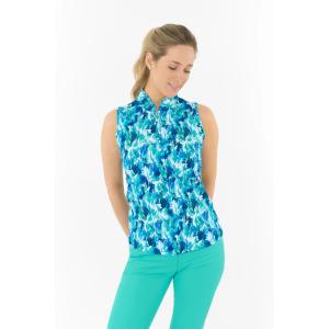 Ellen Sleeveless Ladies Polo Golf Shirt - Water Lily