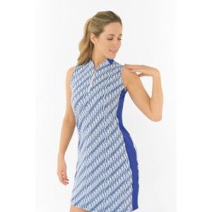 Laura Sleeveless Sweetheart Collar Golf Dress - Tidal Wave