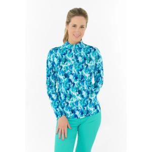 Serenity Mid Layer Ladies Golf Top - Water Lily