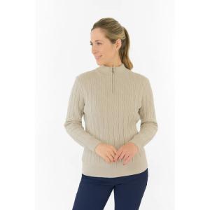 Pure Golf Ladies Sorrell Lined Jumper (Margot Knit) - Oyster