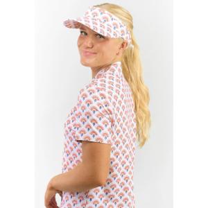 Arielle Patterned Golf Visor - Mediterranean Sunset