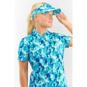 Arielle Patterned Golf Visor - Water Lily