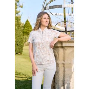 Pure Golf Ellen Short Sleeve Polo Golf Shirt - Whitecap Whisper