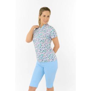 Pure Golf Ellen Short Sleeve Polo Golf Shirt - Mirrored Moonstone