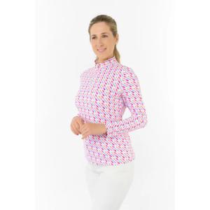Serenity Long Sleeve Ladies Golf Zip Top - Fairway Fizz