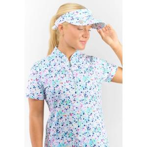 Arielle Patterned Golf Visor - Mirrored Moonstone