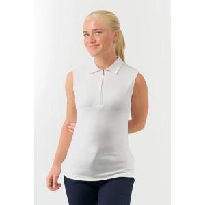 Thrive2 Sleeveless Ladies Golf Polo Shirt - White