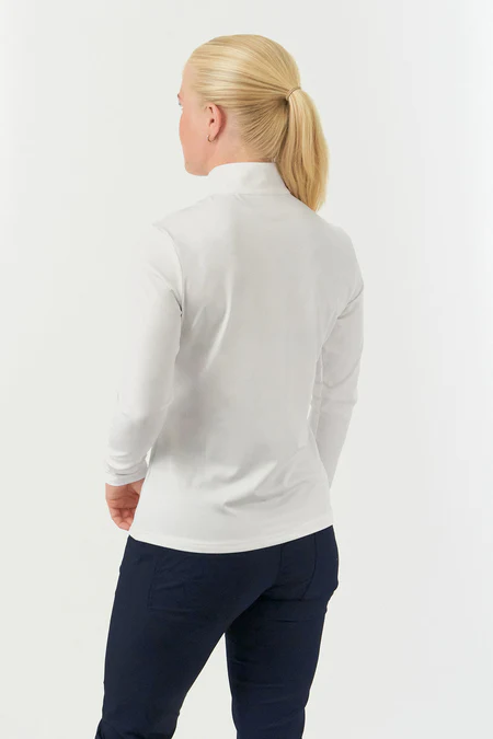 Tranquillity2 Ladies Mid Layer Zip Golf Top - White - Image 3