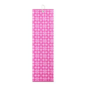 Microfibre Tri-fold Ladies Golf Towel - Riviera Pink