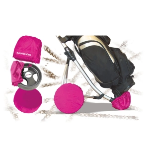 Golf Trolley Wheel Covers- Pink